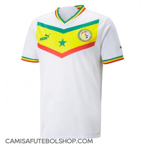 Camisa de time de futebol Senegal Replicas 1º Equipamento Mundo 2022 Manga Curta